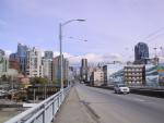 Looking back from Granville Bridge.