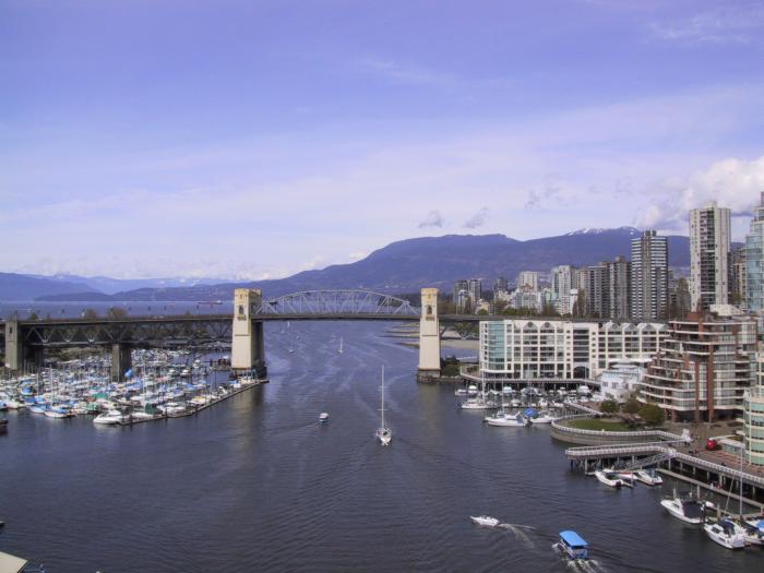 Looking from Granville Bridge towards the mountains