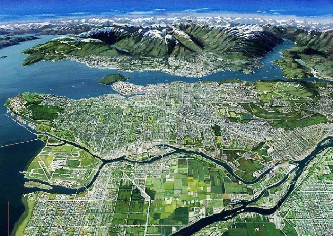 A map of the greater Vancouver area...