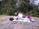 Sabine, Doris and me in the sun at Dorman Lookout