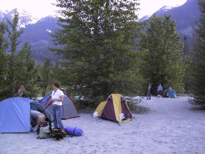 Our four little tents.