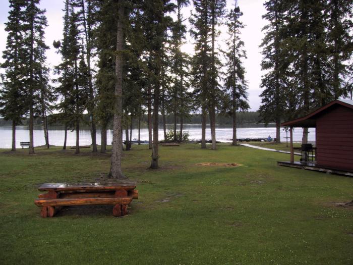 View from our first motel in Nimpo Lake