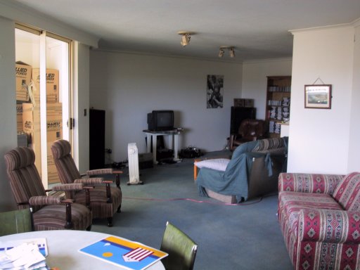 Living and dining room - turn right at the end of the room and there's the frontdoor
