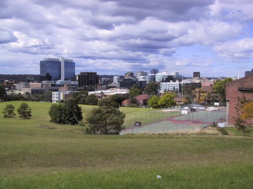 When I leave through the backyard and go to the bus, I walk across this park.