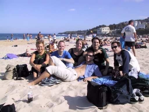 At Coogee Beach with other students