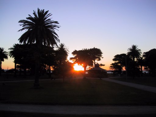 Sunsets in St. Kilda and Melbourne skyline